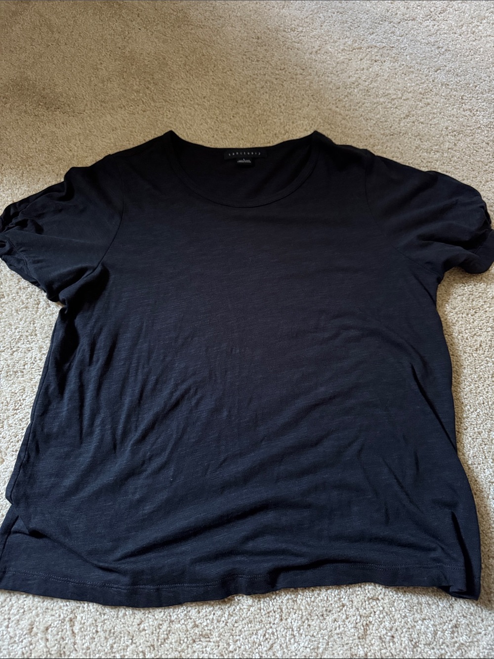Sanctuary Black Short Sleeve Crewneck Tee